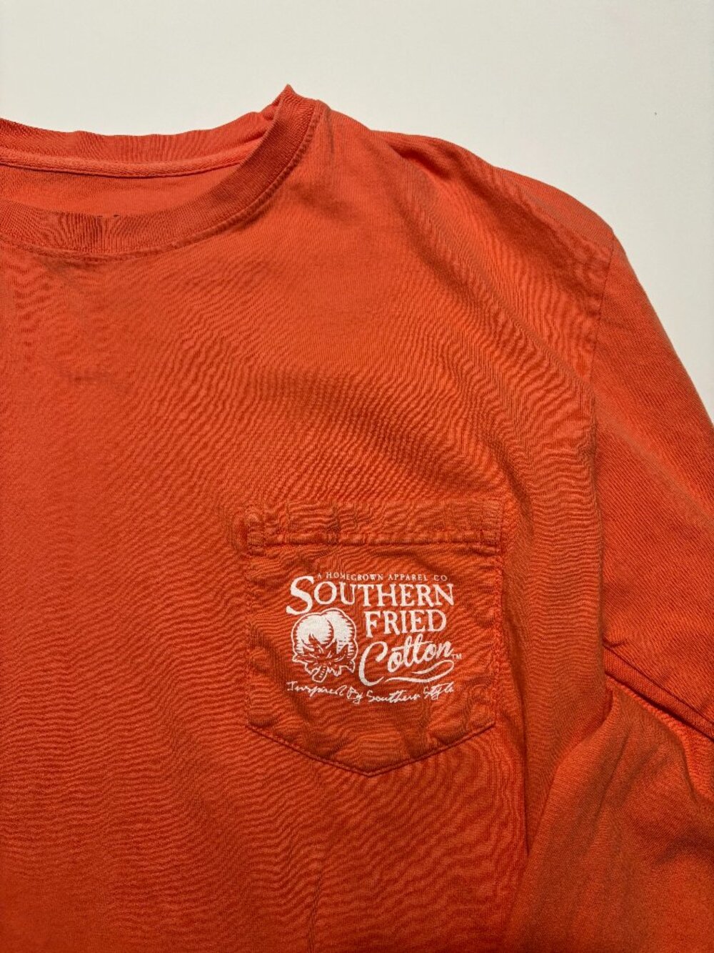 Southern Fried Cotton Orange White Teal & Yellow Cotton Pineapple Graphic Long S